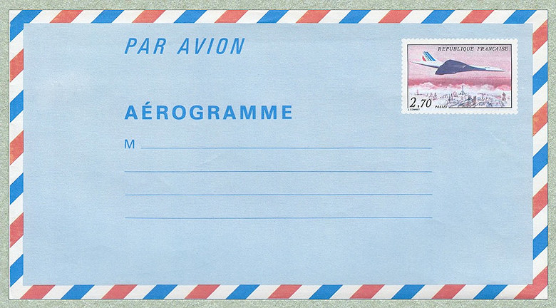 Concorde survolant Paris - 2,70 F