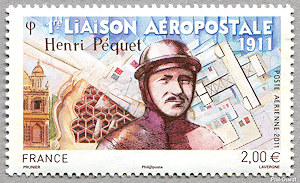 Première liaison postale aérienne<br />Henri Péquet 1911