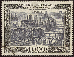 Image du timbre Vue aérienne de Paris