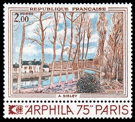 ARPHILA 75
<br />
«Canal du Loing» d’Alfred Sisley