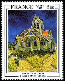 Image du timbre Vincent Van Gogh 1853-1890L'église d'Auvers sur Oise