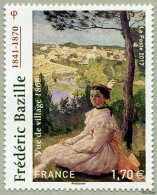 Frédéric Bazille 1841-1870
<br />
Vue de village- <i>1868</i>