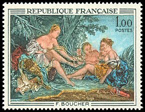 Image du timbre F. Boucher (1703-1770)«Diane au retour de la chasse»