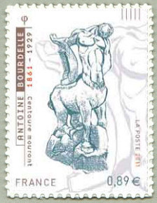 Image du timbre Antoine Bourdelle 1861-1929-Centaure mourant - Timbre autoadhésif