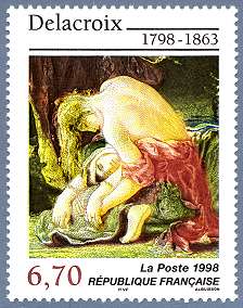 Image du timbre Delacroix 1798-1863