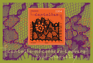 Image du timbre Dentelle mécanique Leavers type Chantilly
