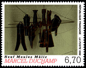 Image du timbre Marcel Duchamp «Neuf Moules Mâlic»