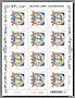 La feuille de timbres de 2023 dumétier d'art denlumineur