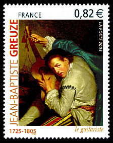 Jean-Baptiste Greuze 1725-1805<br />«Le guitariste»