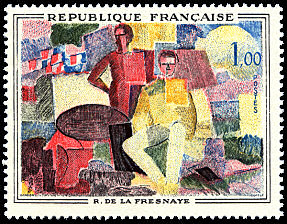 Image du timbre Roger de la Fresnaye «14 Juillet»,Esquisse préparatoire - Musée d´Art moderne, Paris