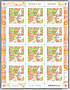 La feuille de 12 timbres de 2024 du mosaïste