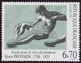Image du timbre Pierre Prud´hon 1758-1823Étude pour le rêve du bonheur