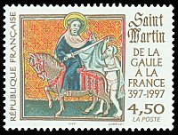 Image du timbre Saint MartinDe la Gaule à la France 397-1997