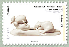 Rats et l´oeuf, porcelaine
<br />Peters - Musée Adrien Dubouché, Limoges