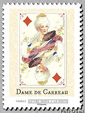 Image du timbre  ♦ Dame de carreau  ♦