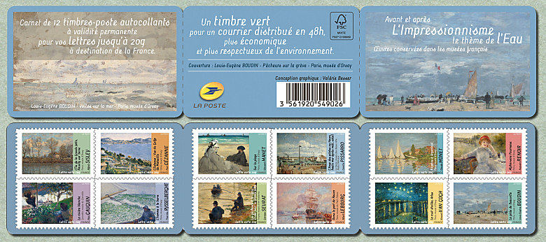 Image du timbre Carnet avant et après l'impressionnisme - Le thème de l'eau