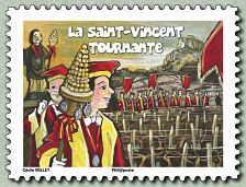 Image du timbre La Saint-Vincent tournante en Bourgogne