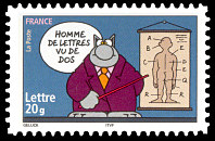Image du timbre «Homme de lettres vu de dos»