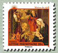 Image du timbre Maître de 1518-Triptyque de l'Adoration des mages