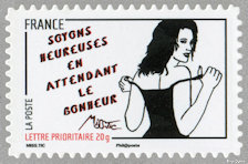 Image du timbre Soyons heureuses en attendant le bonheur
