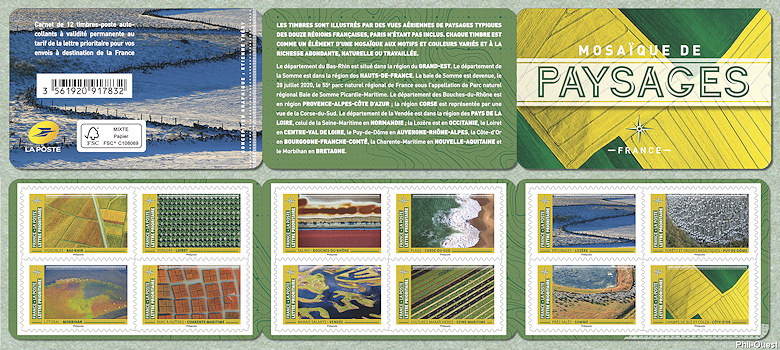 Image du timbre Mosaïque de paysages