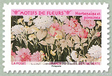 Image du timbre Hortensias et pivoines