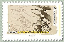 Image du timbre Gestes de la main - D'ap. Annibale Carrache