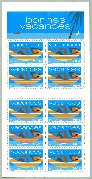 Bande-carnet de 10  timbres auto-adhésifs