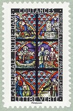 Image du timbre Vitrail de la Cathédrale Notre-Dame de Coutances