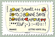 Image du timbre Bonne année en émoticônes