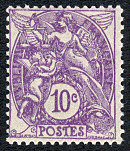 Type Blanc 10c violet type II