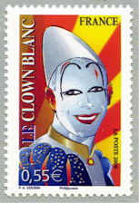 Image du timbre Le cirque à travers le tempsLe clown blanc