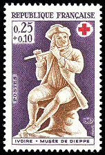 Image du timbre Ivoire du musée de DieppeJoueur de flûte