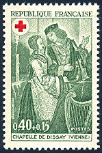 Image du timbre Fresque de la chapelle de Dissay (Vienne)Seigneurs