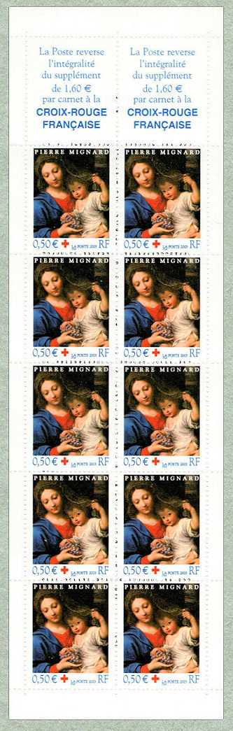 Image du timbre Fêtes de fin d'année-Pierre Mignard  «La Vierge à la grappe»