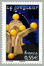 Image du timbre Le cirque à travers le tempsLe jongleur
