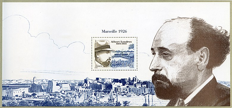 Image du timbre Souvenir philatélique Albert Londres 1884-1932 - «Marseille 1926»