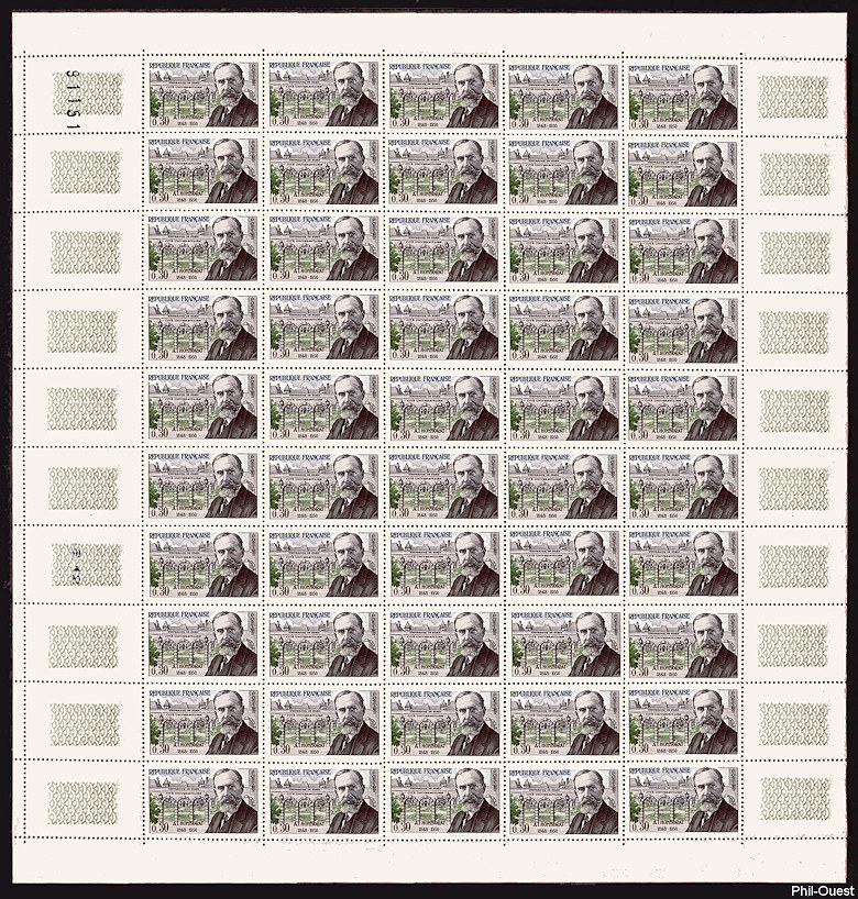 André Honnorat 1868-1950 - Feuille de 50 timbres