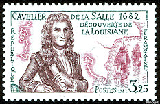 Image du timbre Cavelier de la SalleDécouverte de la Louisiane - 1682