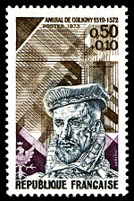 Image du timbre Amiral de Coligny 1519-1572
