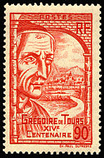Image du timbre Grégoire de ToursXIVème centenaire