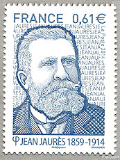 Image du timbre Jean Jaurès 1859-1914 bleu 0,61 €