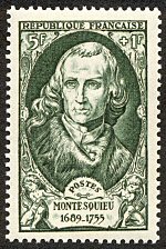 Image du timbre Montesquieu 1689-1755