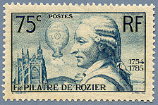 Image du timbre François Pilâtre de Rozier 1754-1785