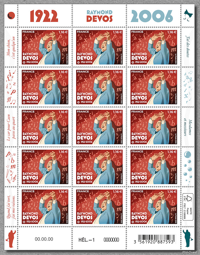 Image du timbre Raymond Devos 1921-2006