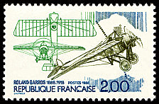 Image du timbre Centenaire de la naissance de Roland Garros 1888-1918