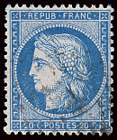 Cérès 1849 dentelé  20 c bleu