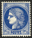 Image du timbre Céres 1F75 bleu