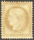 Image du timbre Cérès 15c bistre dentelé