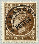 Image du timbre Cérès de Mazelin 2,50 F  brun préoblitéré